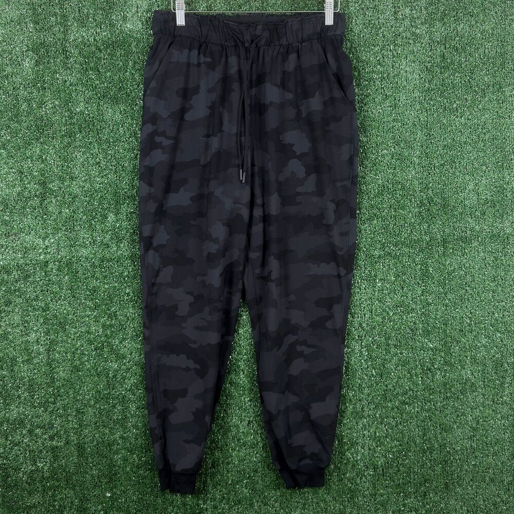Lululemon Women's Adapted State High-Rise Joggers Size 10 Black Camo Pants